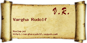 Vargha Rudolf névjegykártya