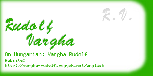 rudolf vargha business card